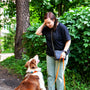a man walking a dog