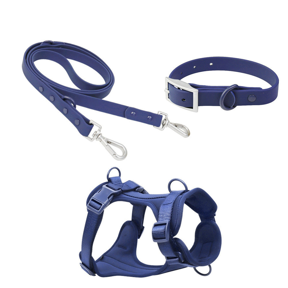 Pet Collar Anti-fouling Bite Dog Harness, Collar Combo Leash Set Waldonex
