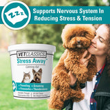 Relax & Unwind: Stress Away Calming Chews for Dogs and Cats - 65 Soft Chews with Melatonin & Ginger