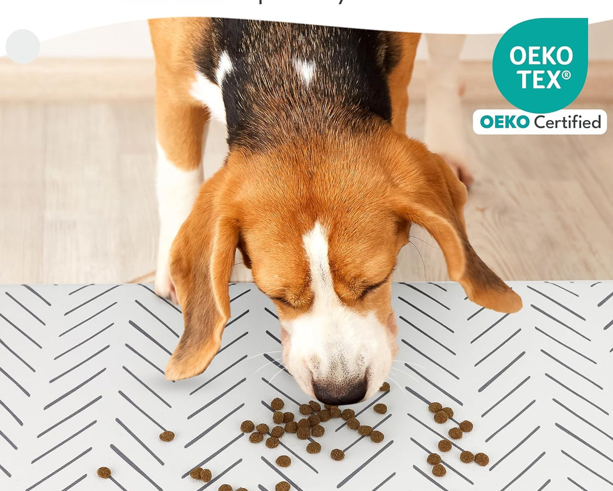 Premium Waterproof Pet Feeding Mat for Dogs and Cats - Non-Slip Large Food and Water Mat for Easy Floor Protection and Cleaning