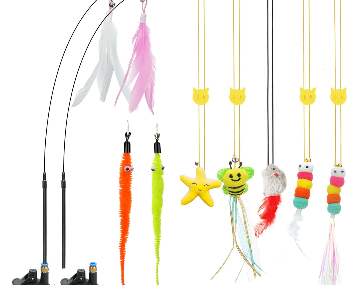 Atosun™ 11-Piece Hands-Free Cat Toy Set - My Pet Collective Atosun™ 11-Piece Hands-Free Cat Toy Set