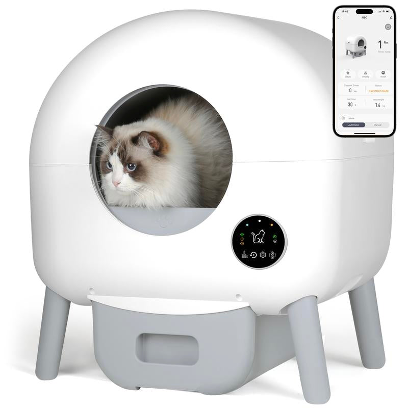 Automatic Cat Litter Box Self Cleaning for Multiple Cats