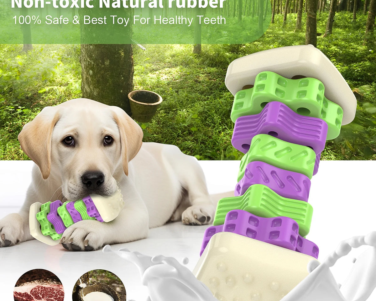 Interactive Dog Chew Toy – Vibrantly Colored Enrichment Toy for Aggressive Chewers