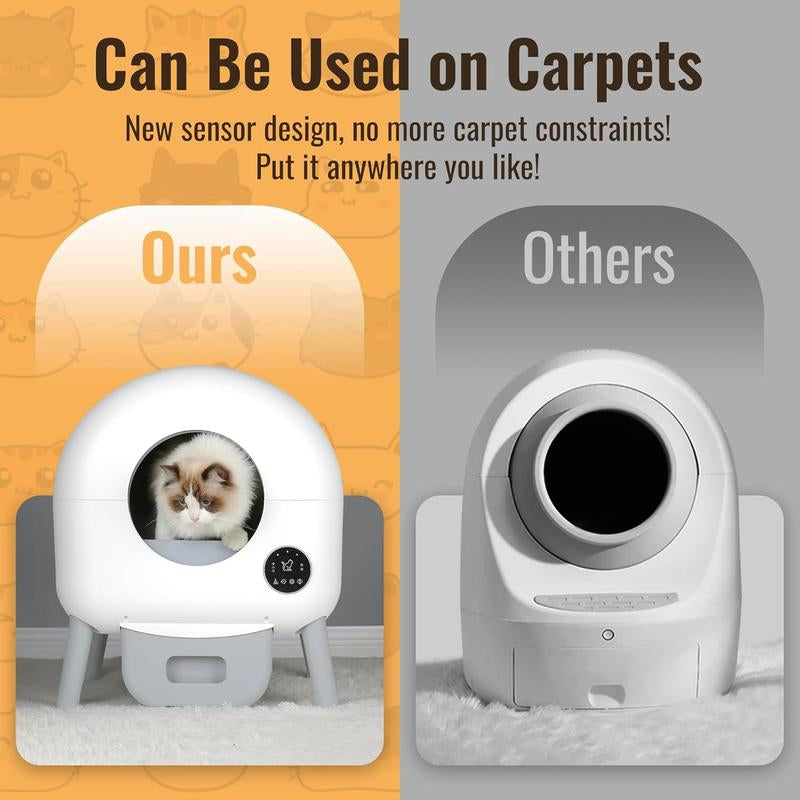 Automatic Cat Litter Box Self Cleaning for Multiple Cats