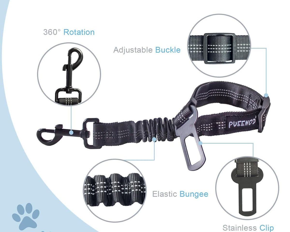 Adjustable 2-Pack Dog Seat Belts for Ultimate Pet Safety in Your Vehicle