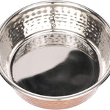 Hammered Decorative Designer Bowls - Premium Luxury Pet Dishes for Dogs and Cats (Small, Copper)