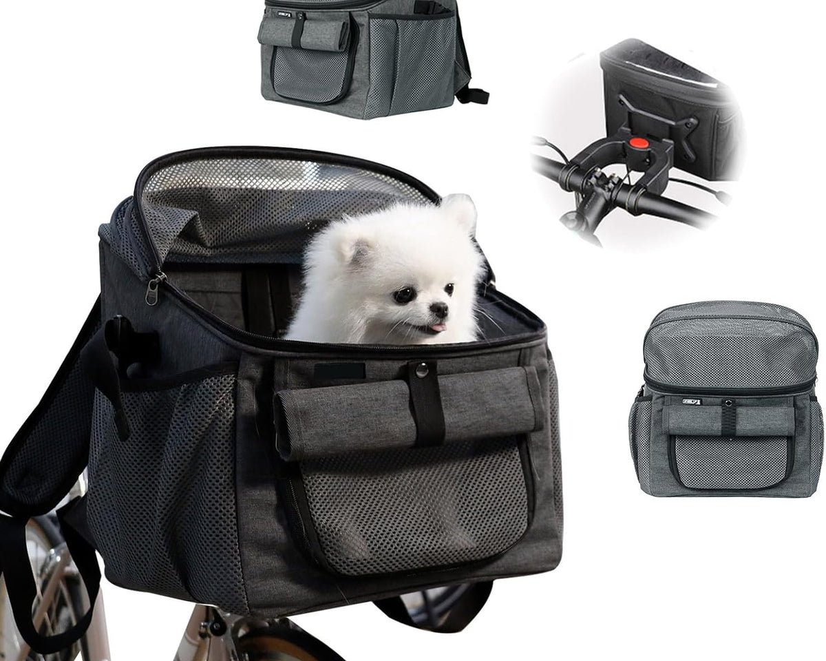 Ultimate Expandable Soft-Sided Dog Carrier with Storage Pockets & Adjustable Strap - Perfect for Small Dogs & Cats - Stylish Grey Design