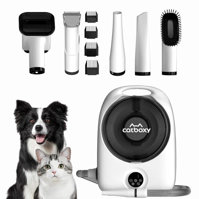Catboxy Pet Grooming Vacuum Blow Dryer and Clippers
