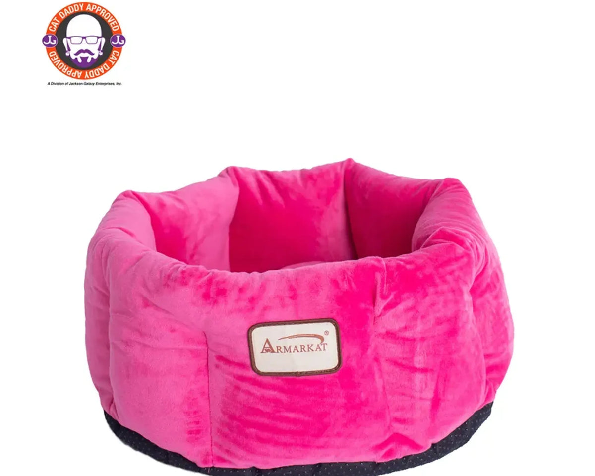 Armarkat Cat Bed, Warm Pet cuddle bed, PInk