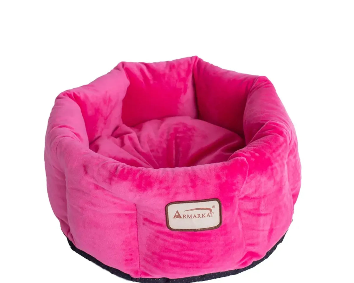 Armarkat Cat Bed, Warm Pet cuddle bed, PInk