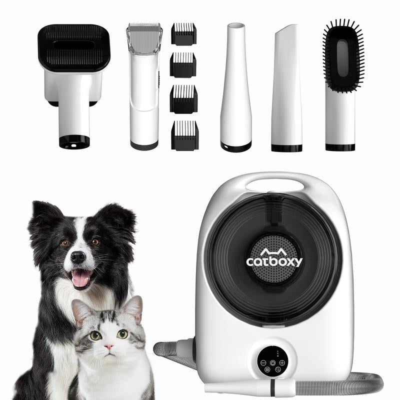 Catboxy Pet Grooming Vacuum Blow Dryer and Clippers