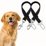 Adjustable Pet Car Seat Belt Harness - Safe Travel Leash for Dogs and Cats, Machine Washable Nylon Design
