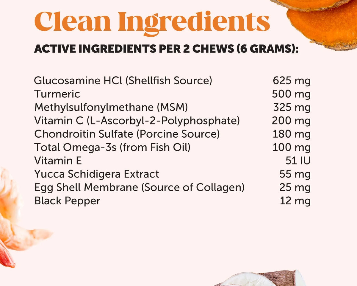 Bacon-Flavored Hip & Joint Health Chews for Happy Pets