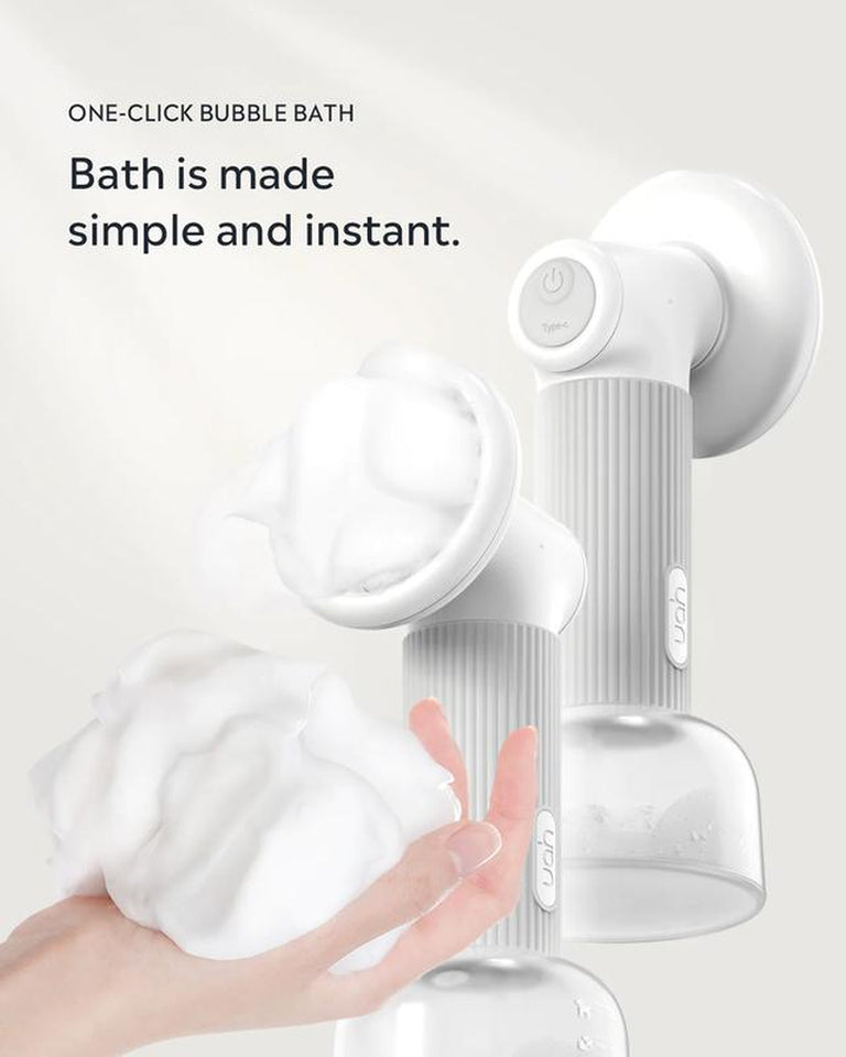 FUR-EVER CLEAN: Automatic Foaming Soap Dispenser & Dog Bath Brush Combo for Effortless Grooming