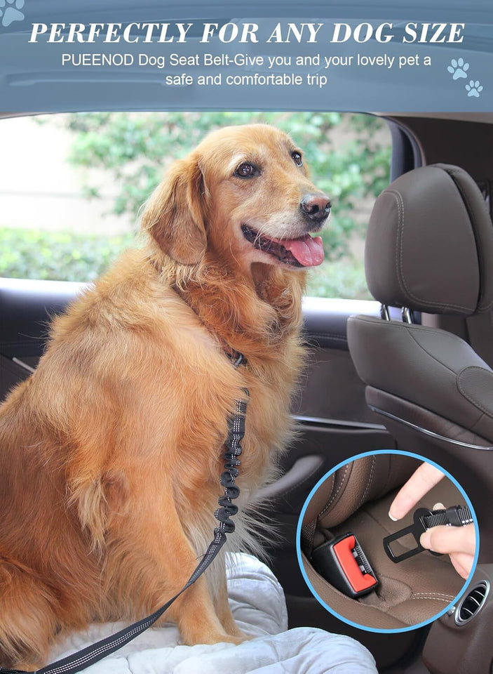 Adjustable 2-Pack Dog Seat Belts for Ultimate Pet Safety in Your Vehicle
