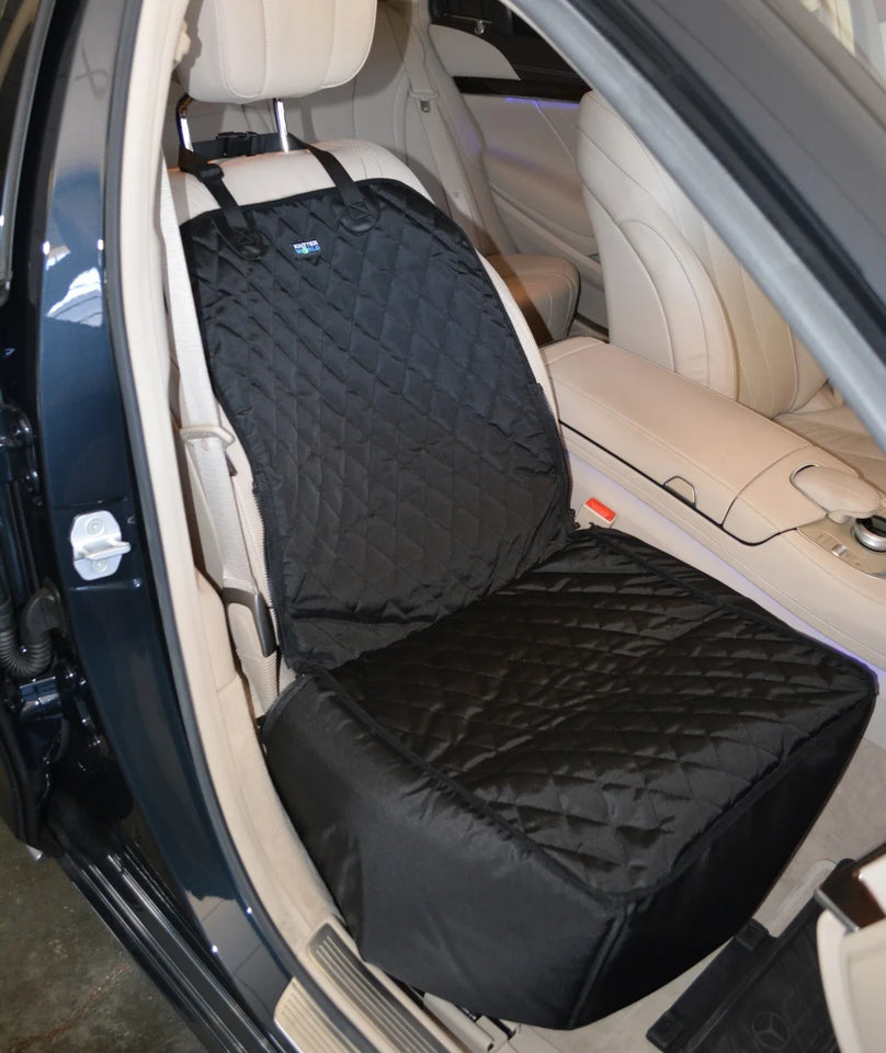 2-in-1 Front Car Seat Covers - Pet Travel Protector Basket for Dogs and Cats, Scratch Resistant, Waterproof, and Non-Slip