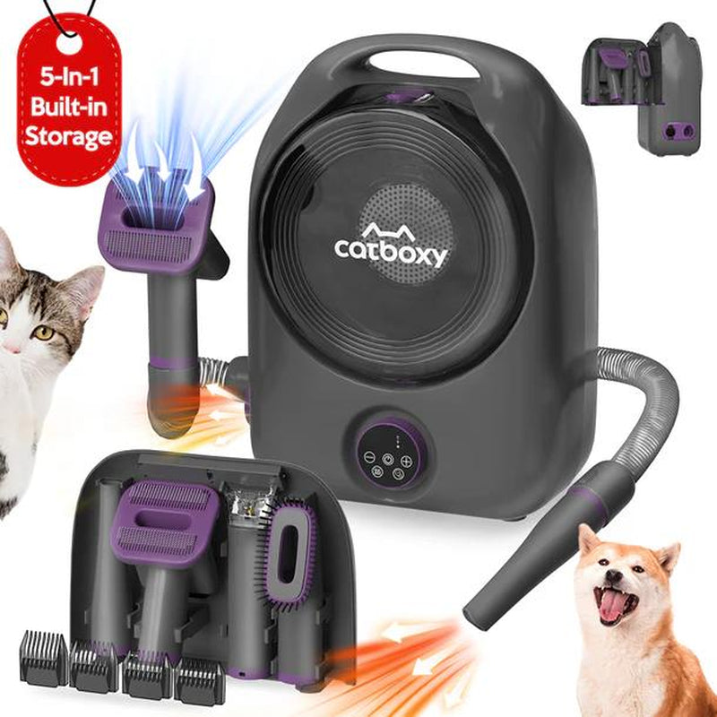Catboxy Pet Grooming Vacuum Blow Dryer and Clippers