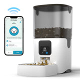 Smart Automatic Cat Feeder with Wi-Fi Connectivity and App Control for Remote Feeding, Easily Detachable for Cleaning