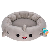 Indulge Your Pet with the 24-Inch Ultra Soft Gray Shark Plush Bed – Perfect for Dogs and Cats