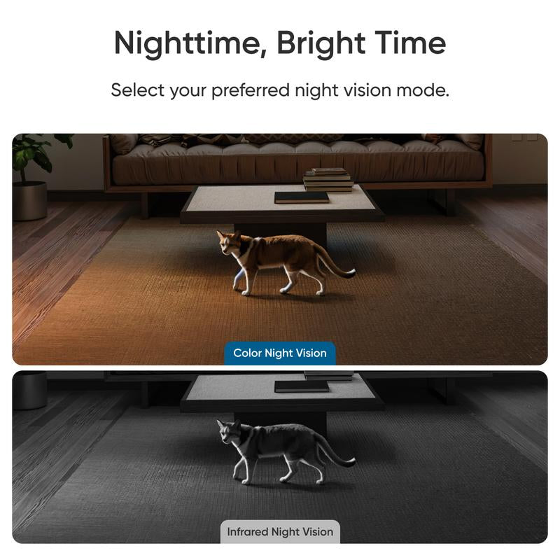 Eufy Indoor Cam E30 - 4K UHD Security Camera with 360° Pan-Tilt, Color Night Vision, AI Detection, and HomeKit Compatibility