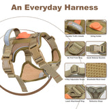 No Pull Adjustable Dog Harness for Large Breeds - Reflective Vest with Handle