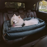 Luxury Faux Leather Pet Booster Car Seat - Comfortable Dog & Cat Travel Bed for Safe Outings