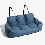 Ultimate Travel Bolster Car Seat Bed for Dogs & Cats - Safe & Comfortable Pet Carrier with Backseat Cover