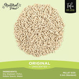 Natural Paw Tofu Cat Litter Pellets - Flushable, Lightweight, Dust-Free, Clumping, Odor Absorbent Refill Bag (Unscented, 4.5 lbs)