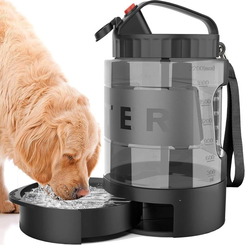 Dog Travel Water Bottle with Pull-Out Drinking Bowl