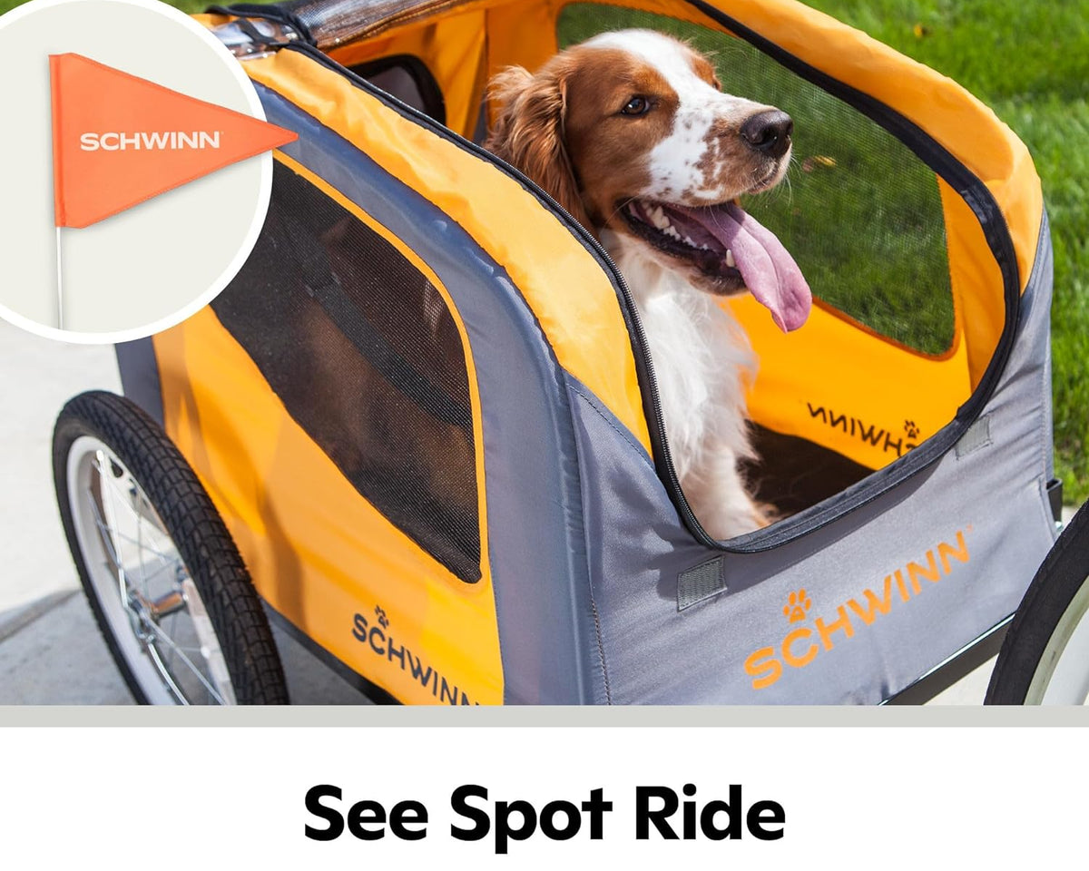 Ultimate Schwinn Rascal Pet Trailer - Adventure-Ready Design for Pets Up to 100 lbs with Bug Protection and Easy Access!