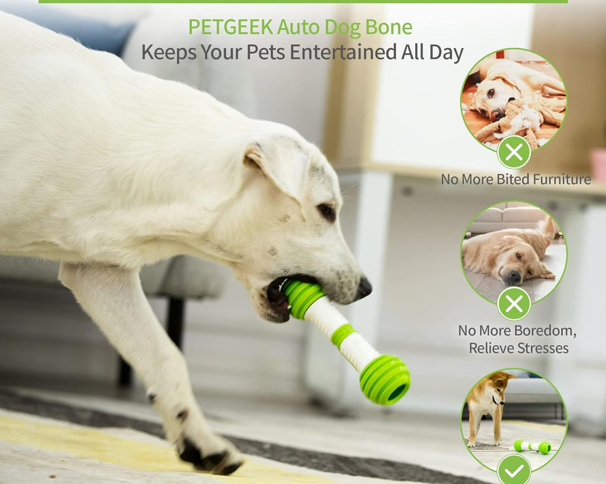 Smart Interactive Automatic Dog Bone Toy - Engaging Electronic Entertainment for Pets with Safe and Durable Design