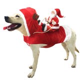 Adorable Santa Claus Ski Outfit for Pets - Warm and Frost Proof Christmas Clothing!