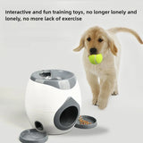 Automatic Tennis Ball Launcher for Dogs - Interactive Training Tool and Snack Reward Dispenser for Enhanced Canine Engagement and Well-being