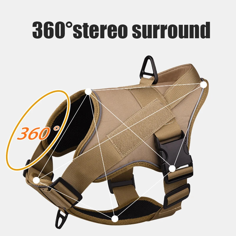 Ultimate No-Pull Reflective Dog Harness - Adjustable and Breathable Vest for All Outdoor Adventures