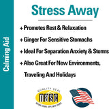 Relax & Unwind: Stress Away Calming Chews for Dogs and Cats - 65 Soft Chews with Melatonin & Ginger