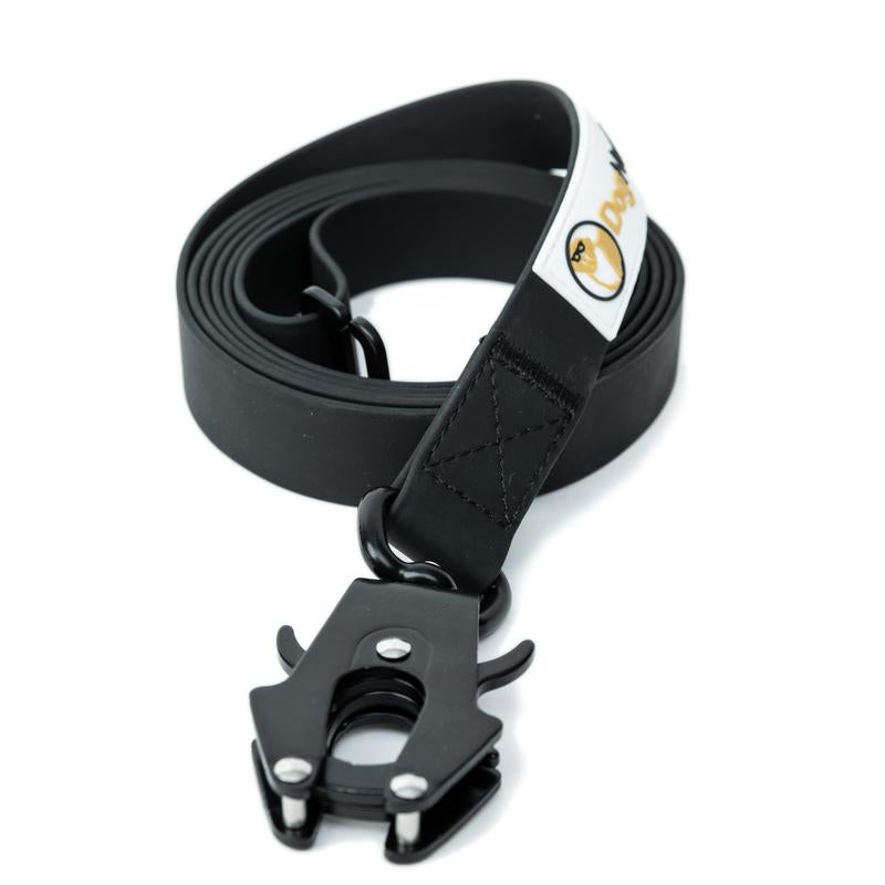 Dognerd 6-Foot Tactical Silicone Dog Leash with Aluminum Quick Release Carabiner - Durable Design for Large Dogs Ideal for Walking, Hiking, and Jogging