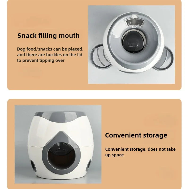 Automatic Tennis Ball Launcher for Dogs - Interactive Training Tool and Snack Reward Dispenser for Enhanced Canine Engagement and Well-being