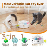 Potaroma Automatic Cat Toys 3-In-1 Interactive Kitten Toy