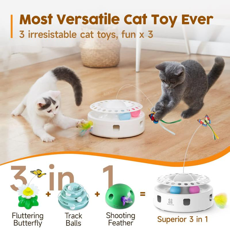 Potaroma Automatic Cat Toys 3-In-1 Interactive Kitten Toy