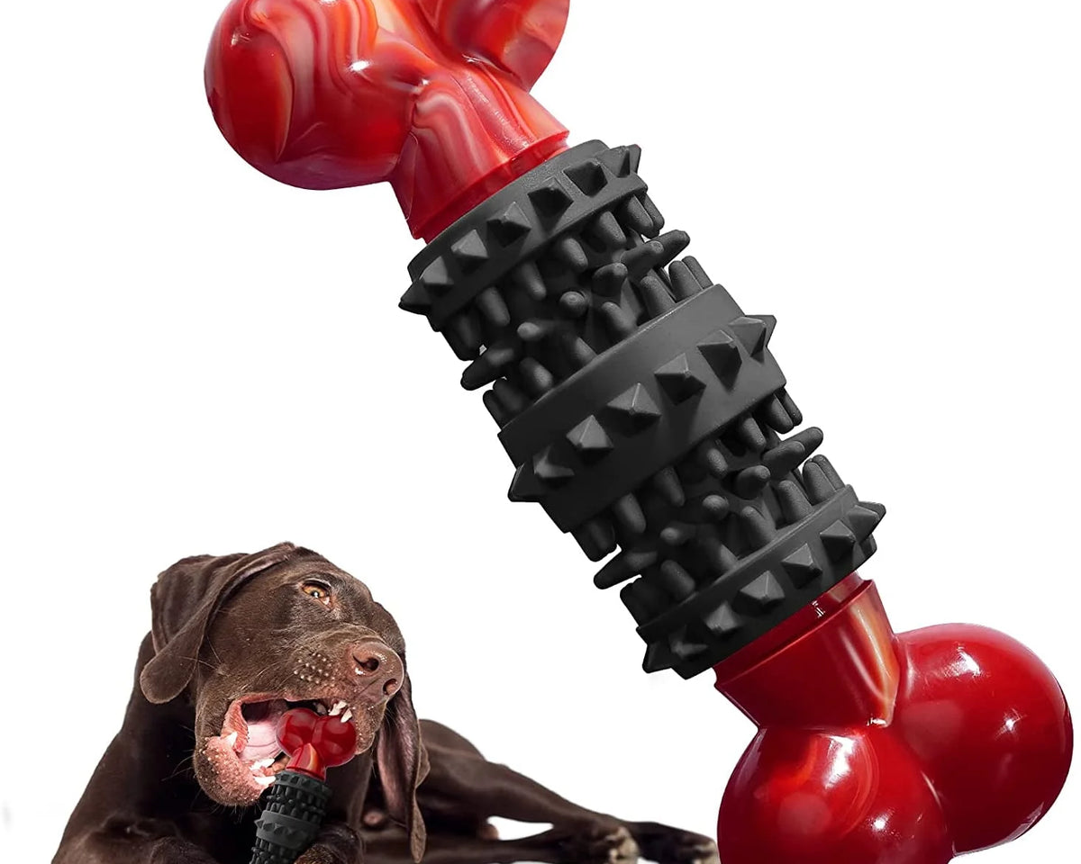 Indestructible Dog Toy for Aggressive Chewers - Interactive Bone Toy for Medium to Large Dogs by Dinosam