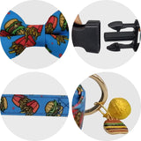 2 Packs Adjustable Dog Collar with Bells and Charm Safety Buckle