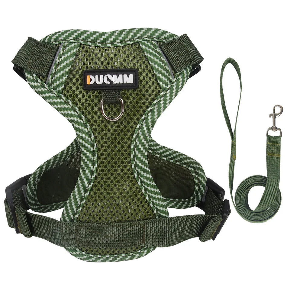 Adjustable Escape-Proof Reflective Cat Harness with Leash - Perfect for Safe Outdoor Walks with Small to Medium Cats and Kittens