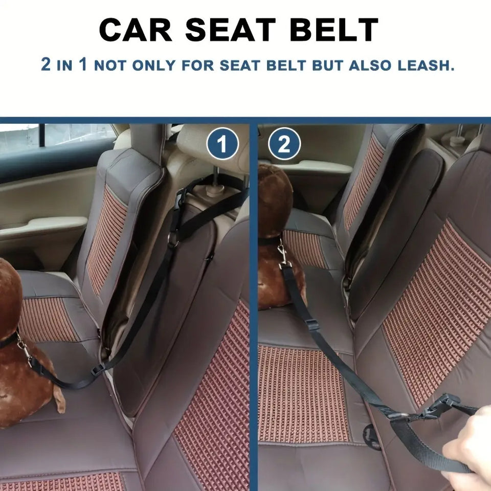 Solid Two-in-one Pet Car Seat Belt