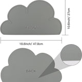 Premium Non-Slip Waterproof Silicone Pet Feeding Mat for Dogs and Cats (Dark Gray)