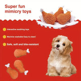 Interactive Fried Chicken Plush Toy for Dogs - Squeaky Treat Puzzle Game for Medium to Large Breeds, Perfect Valentine's Day Gift!