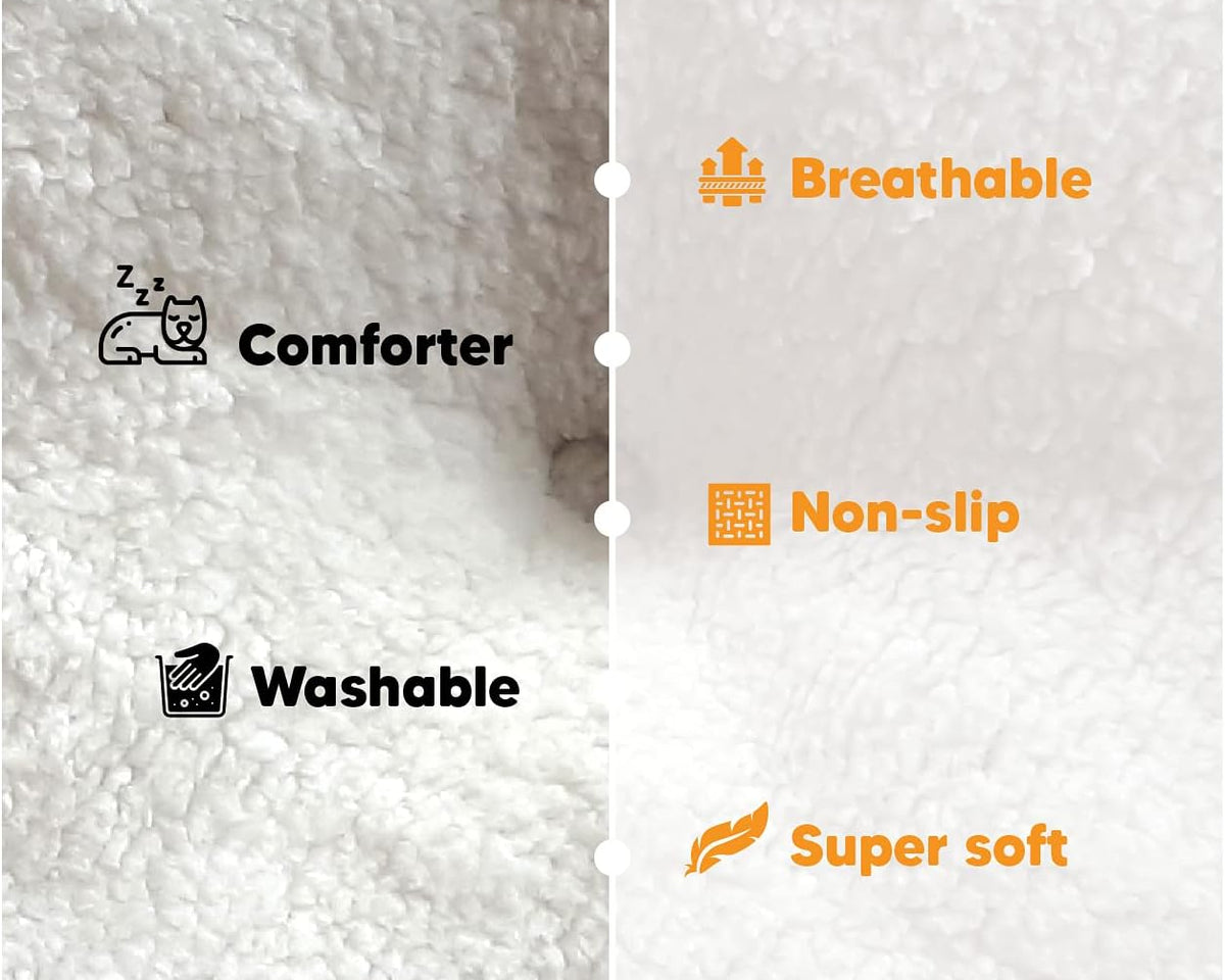 Washable Ultra Soft Dog and Cat Bed - Breathable, Non-Slip Design for Indoor and Outdoor Use