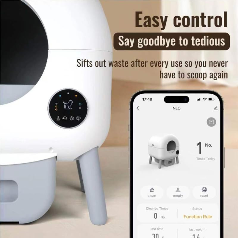 Automatic Cat Litter Box Self Cleaning for Multiple Cats