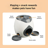 Automatic Tennis Ball Launcher for Dogs - Interactive Training Tool and Snack Reward Dispenser for Enhanced Canine Engagement and Well-being