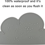 Premium Non-Slip Waterproof Silicone Pet Feeding Mat for Dogs and Cats (Dark Gray)