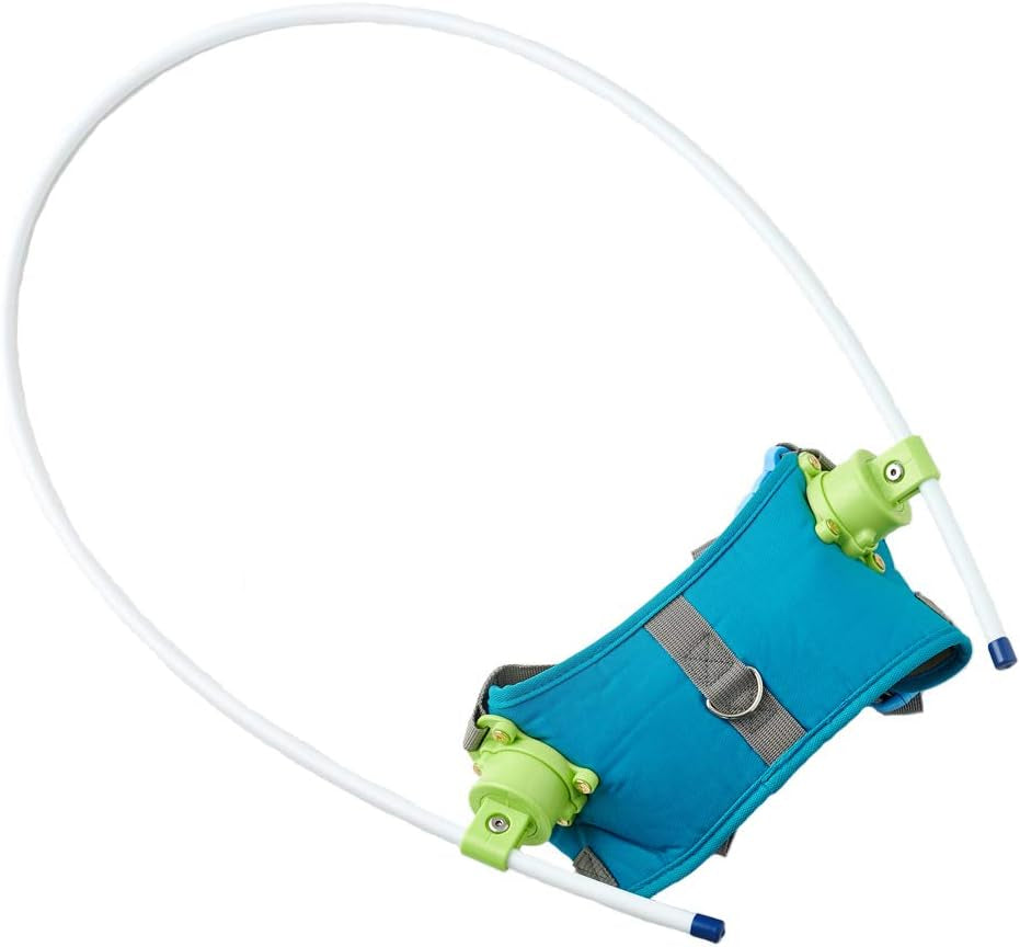 Adjustable Lightweight Blind Dog Harness Vest with Halo - Enhance Safety and Confidence for Your Pet (Blue-Green, XX-Small)